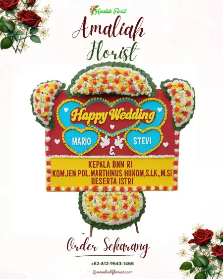 Papan Bunga Pernikahan Polomarto